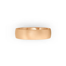 Rose-gold men's wedding ring with a brushed finish on a white background. By Meaden Master Jewellers. Award-winning team of Jewellers, based in Auckland, New Zealand.