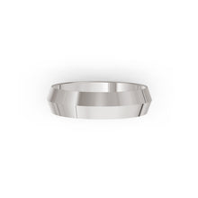 Platinum or white-gold men's wedding ring with a polished finish on a white background. By Meaden Master Jewellers. Award-winning team of Jewellers, based in Auckland, New Zealand.