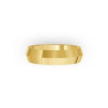 Yellow-gold men's wedding ring with a polished finish on a white background. By Meaden Master Jewellers. Award-winning team of Jewellers, based in Auckland, New Zealand.