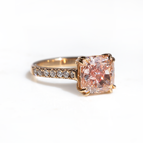 Delilah Cushion Pink Diamond Ring