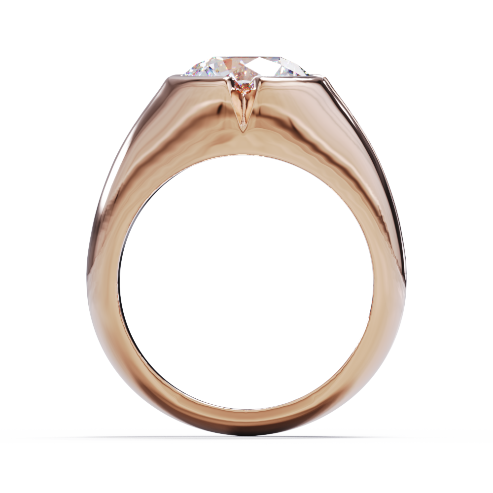 rose gold diamond signet ring 