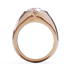 rose gold diamond signet ring 