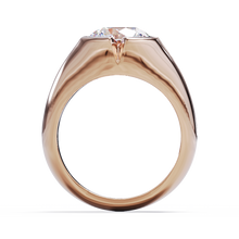 rose gold diamond signet ring 