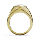 Yellow gold diamond signet ring