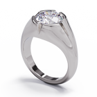 white gold or platinum diamond signet ring. handmade in Auckland, New Zealand