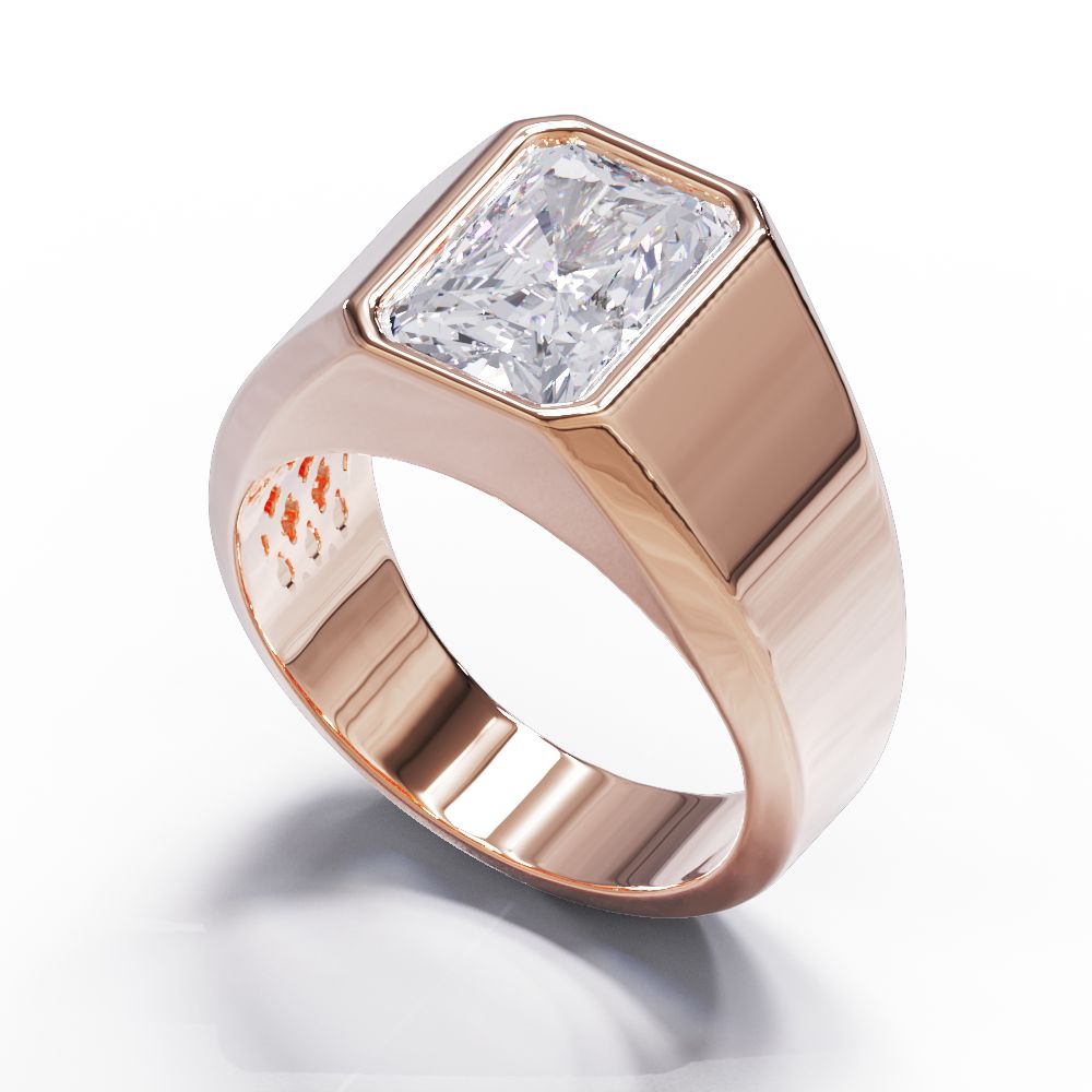 Diamond Signet Mens