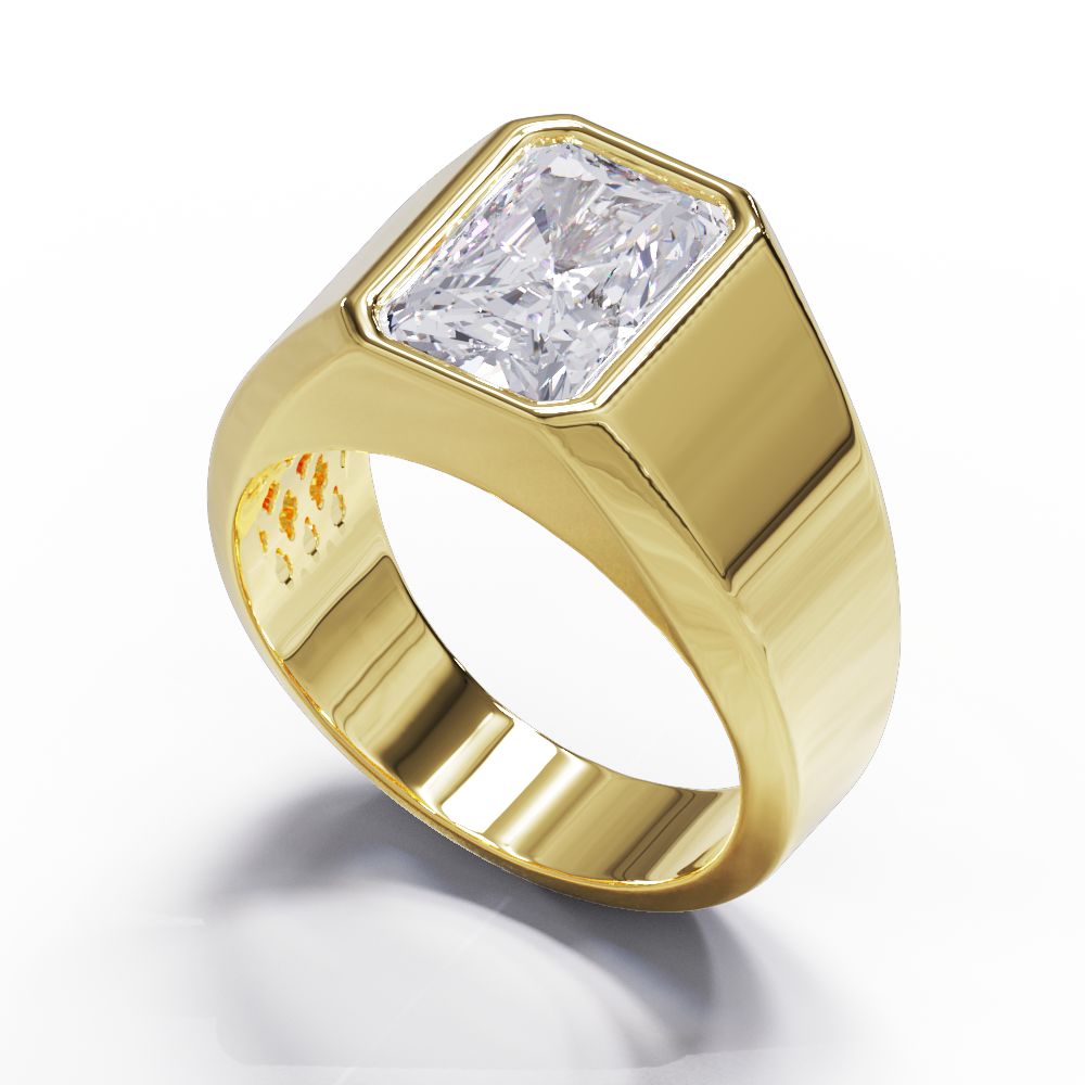 Diamond Signet Mens