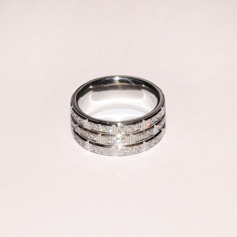 Diamond Bespoke Unisex Wedding Ring locally made in Auckland NZ