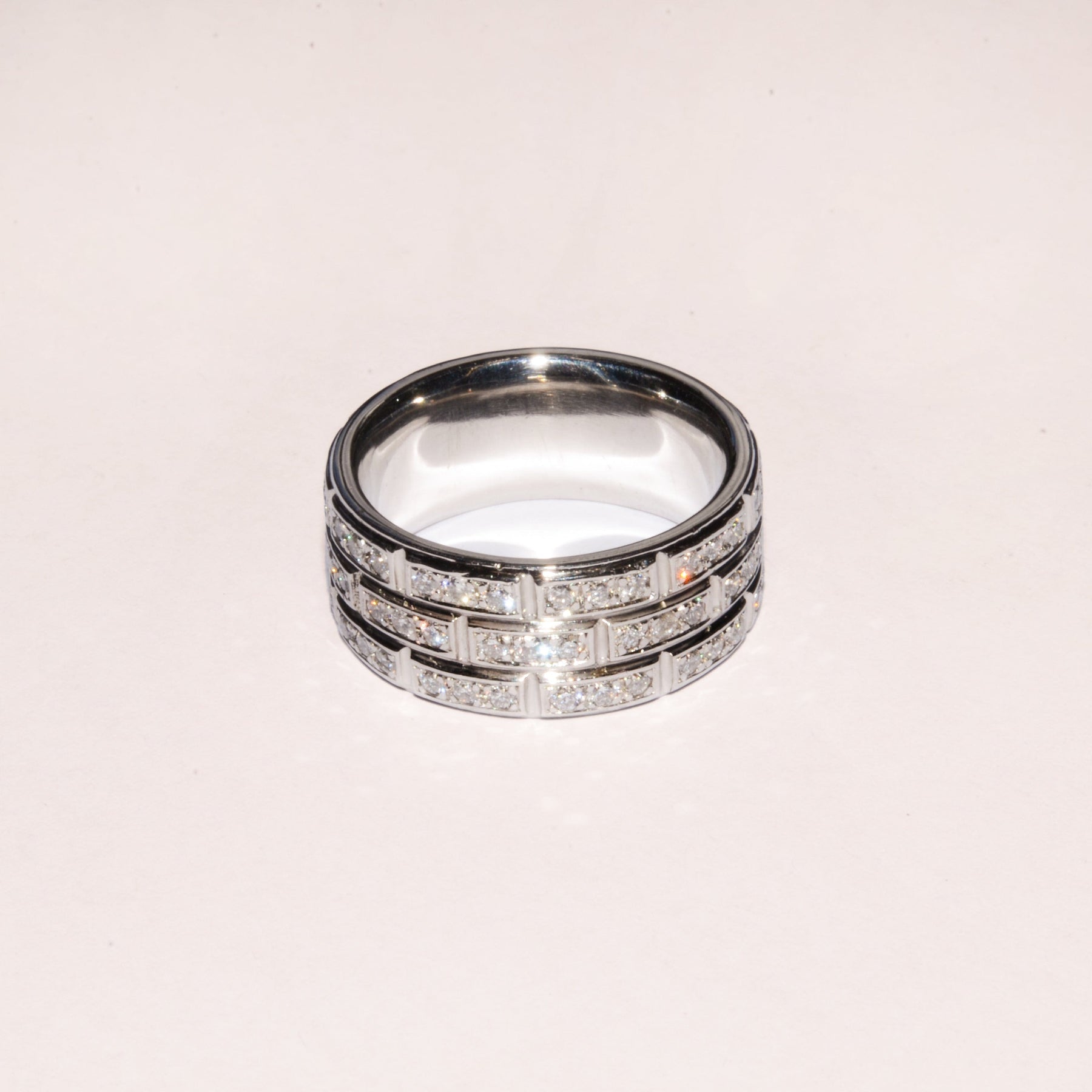 Diamond Bespoke Unisex Wedding Ring locally made in Auckland NZ