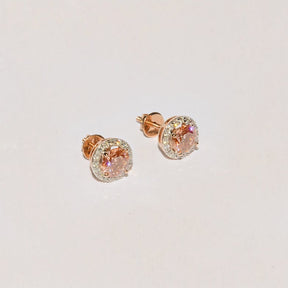 Bespoke Pink Diamond stud handmade by local Master Jewellers in Auckland New Zealand