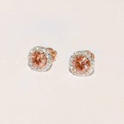 Luxurious Pink Diamond Studs handmade by Meaden Master Jewellers