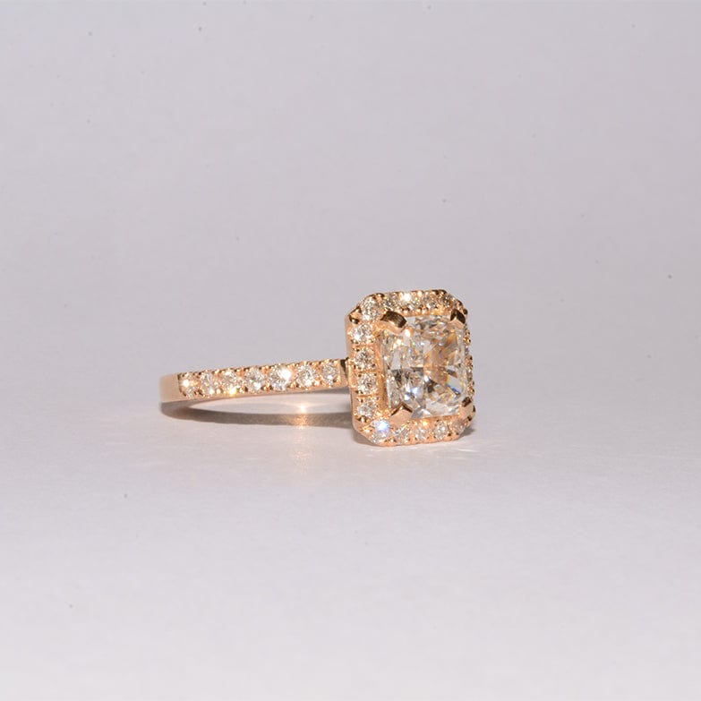 Radiant Square Diamond Engagement sure to be a winner with your bride.