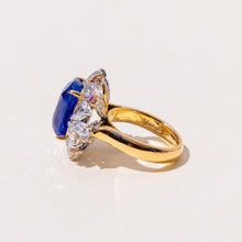 Isla Cushion Cut Sapphire Halo Cluster Ring