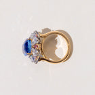 Isla Cushion Cut Sapphire Halo Cluster Ring