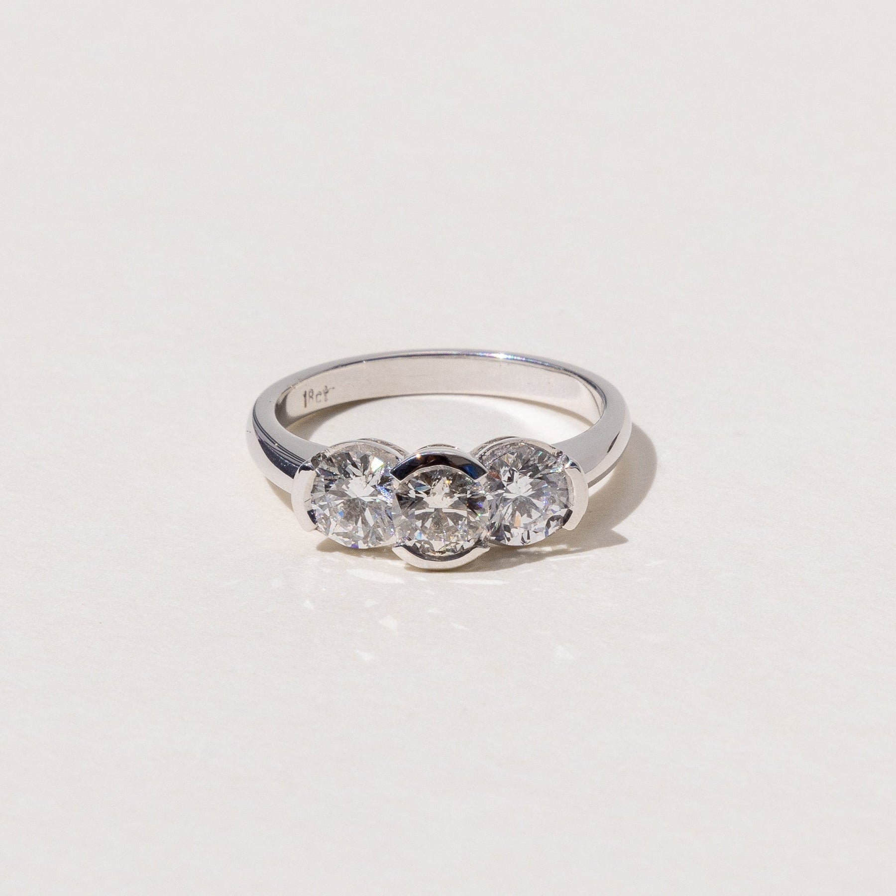 Handmade Lab Grown Diamond Engagement Ring in White Gold at Meaden Master Jewellers