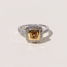 Ava Cushion Cut Cognac Diamond Halo Ring