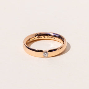 Custom Design Rose Gold Diamond Band Ring made by Meaden Master Jewellers