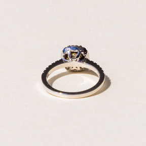 Handcrafted Bespoke Diamond Halo Solitaire Ring