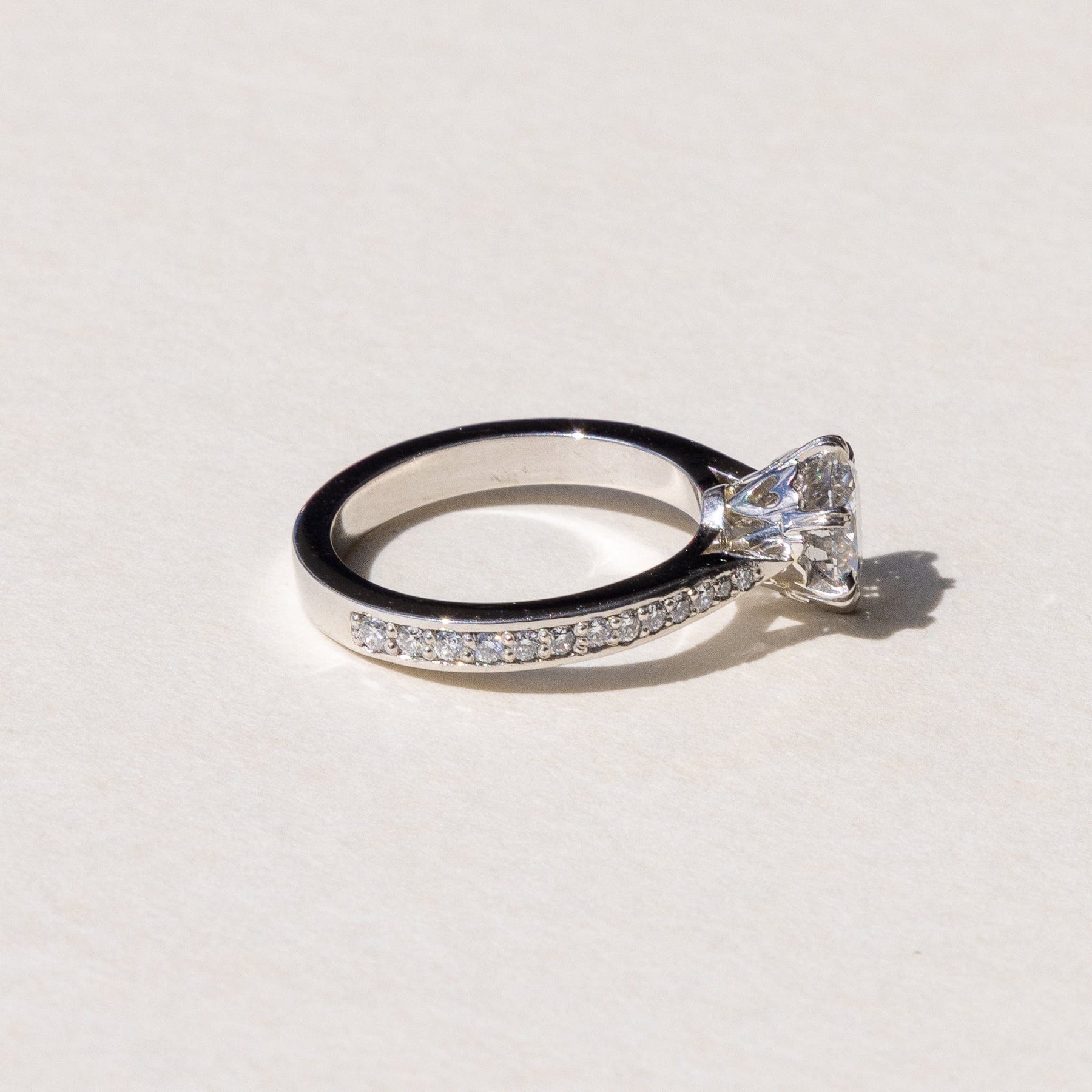 
Platinum Brilliant Diamond Solitaire handcrafted in Auckland NZ by our Master Jeweller
