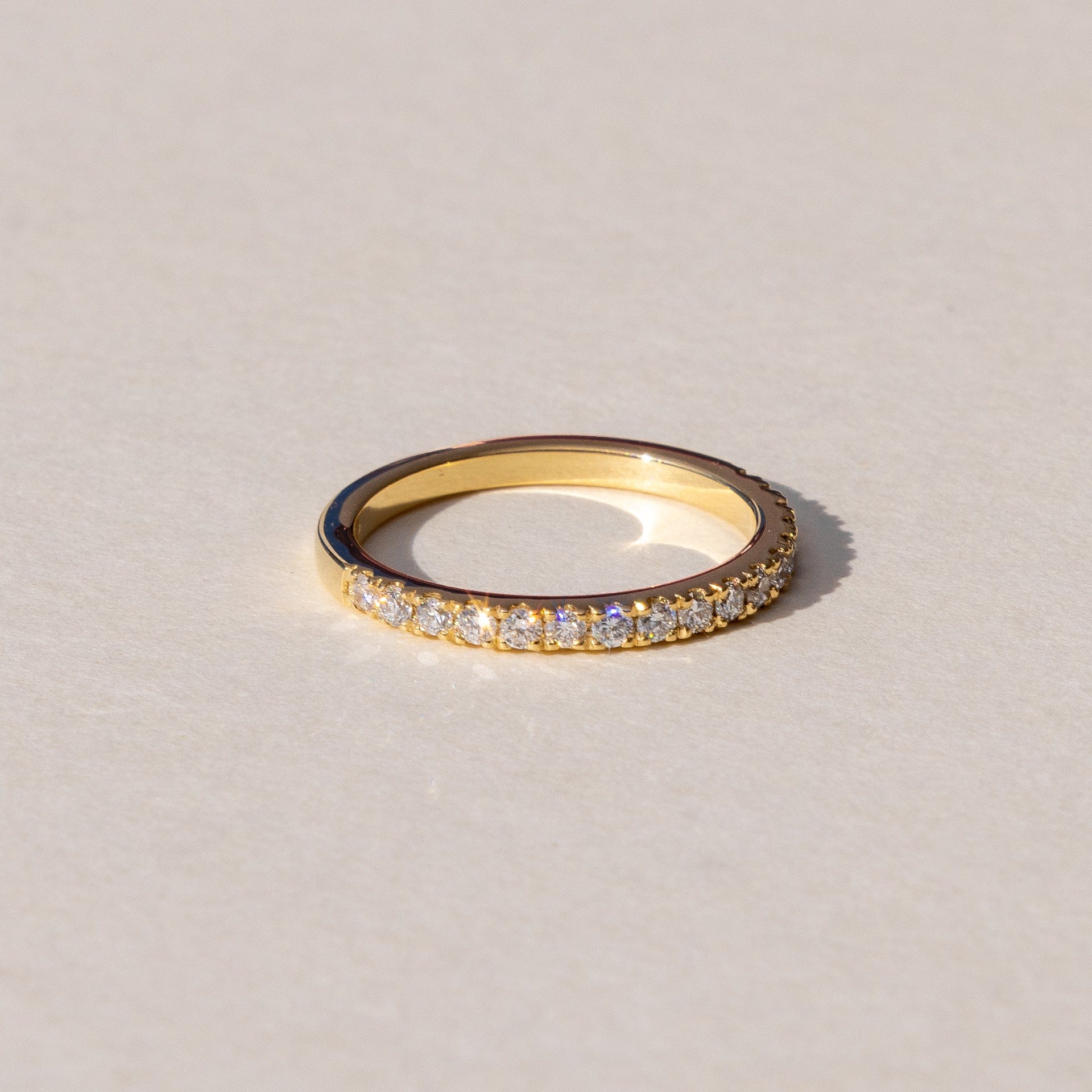 Diamond and Yellow Gold Eternity Band