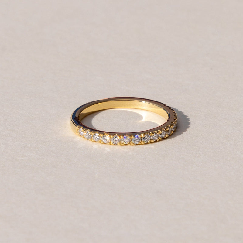 Diamond and Yellow Gold Eternity Band