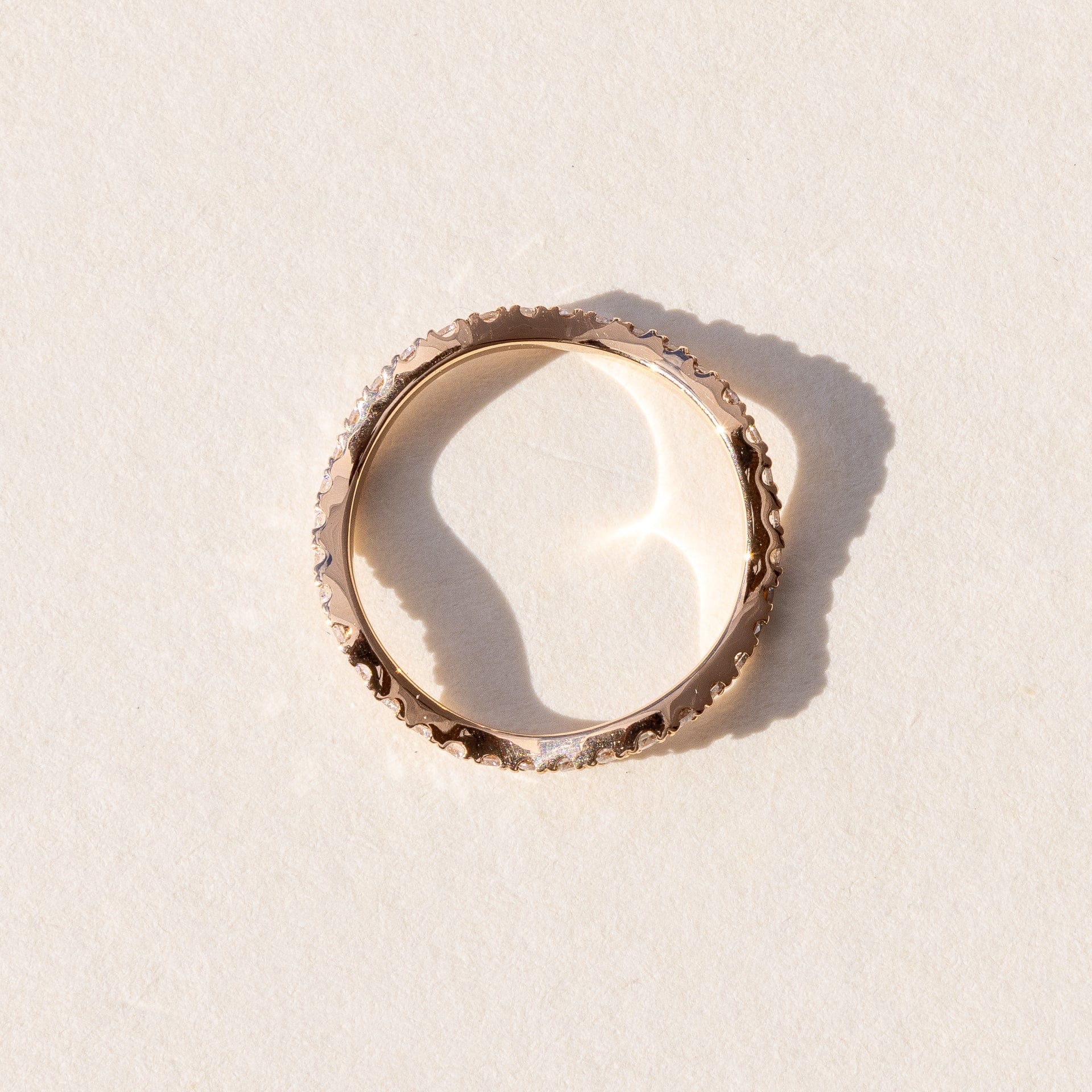 Wave design diamond and Gold ring