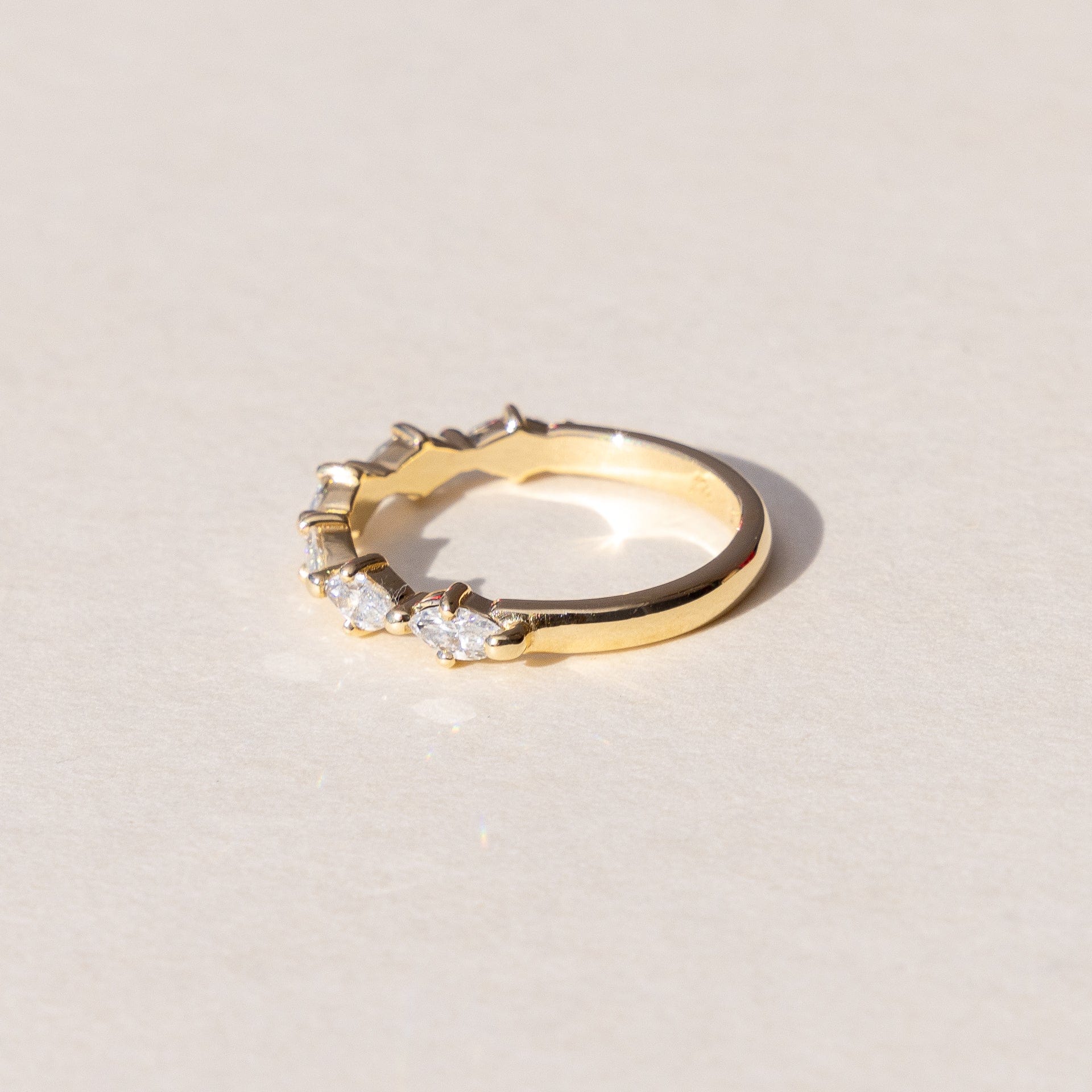 Half Diamond Eternity Band in 18ct Yellow Gold