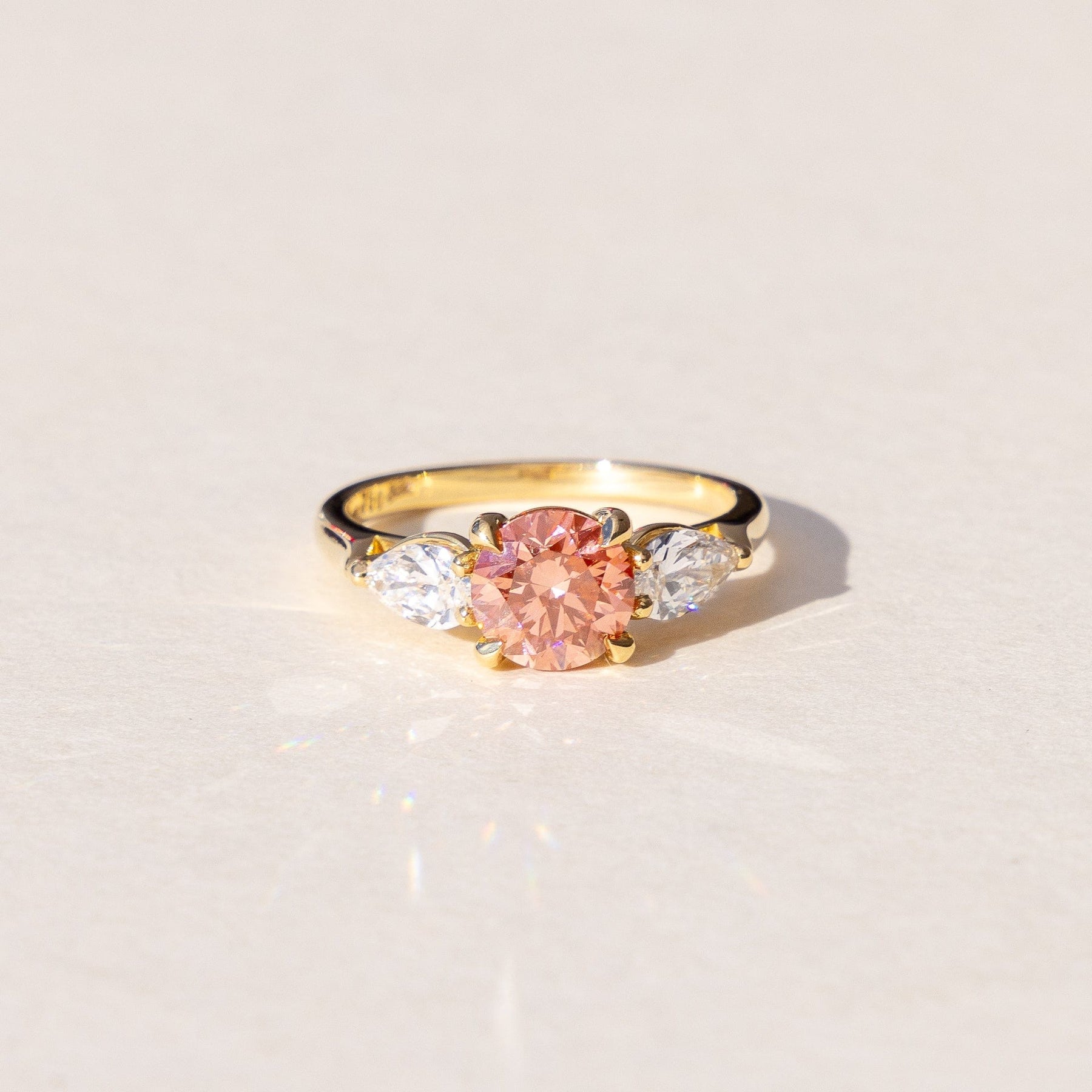 
Bespoke Handmade Lab Grown Pink Diamond Engagement Ring
