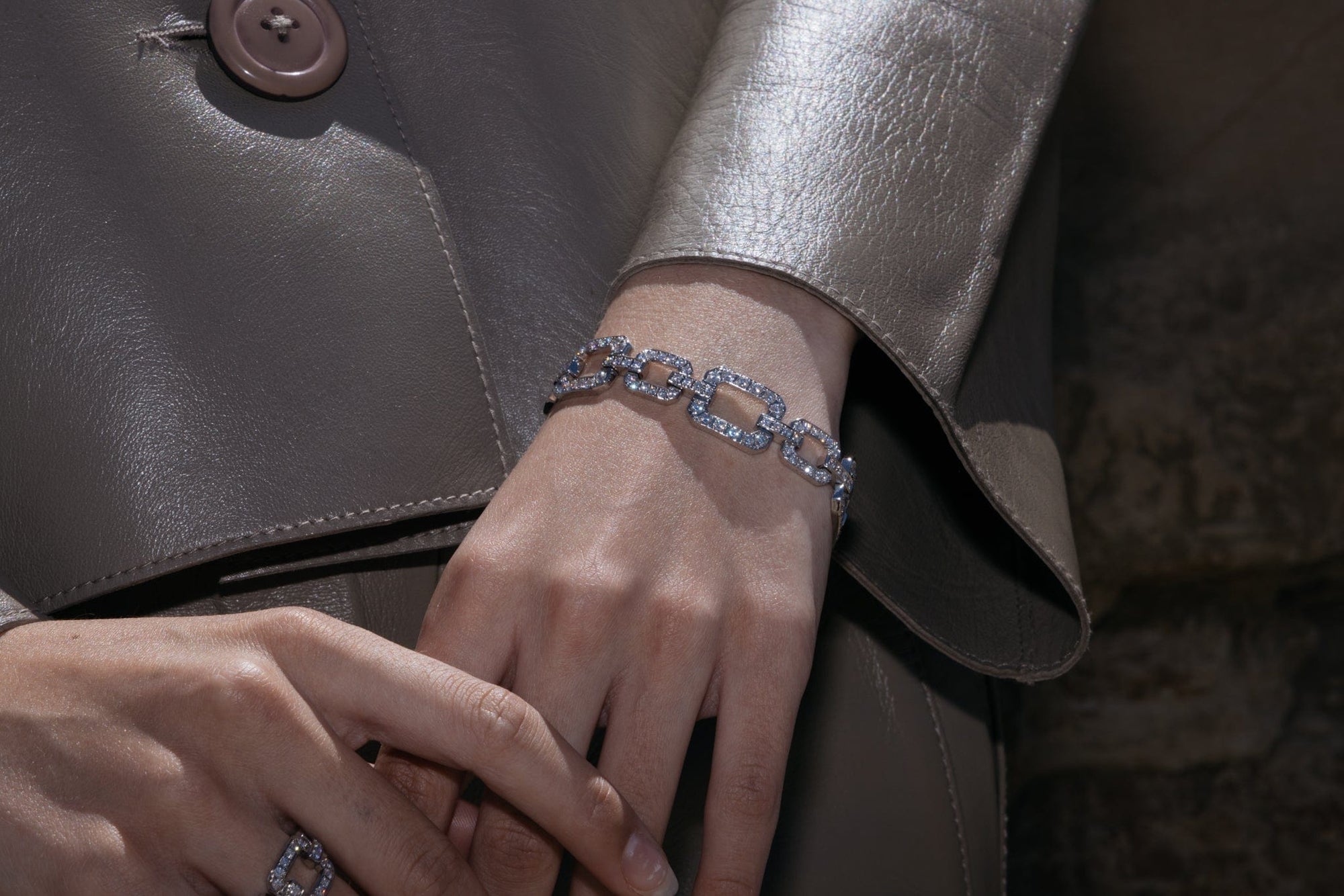 Chanel Diamond Chain Link Bracelet