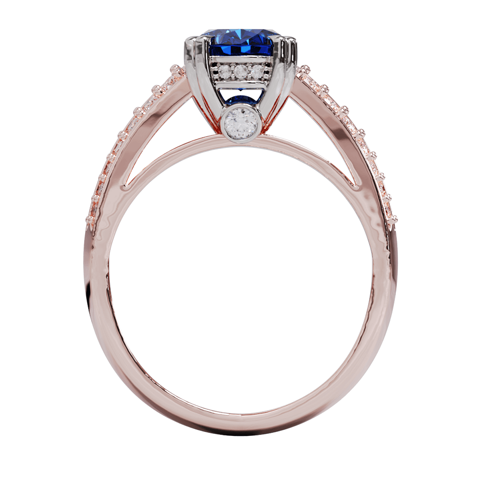 Rafaella Sapphire and Diamond Engagement Ring