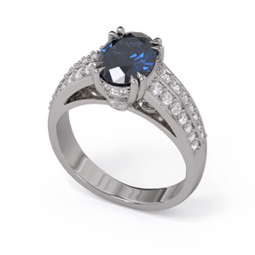 Rafaella Sapphire and Diamond Engagement Ring