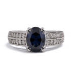 Rafaella Sapphire and Diamond Engagement Ring