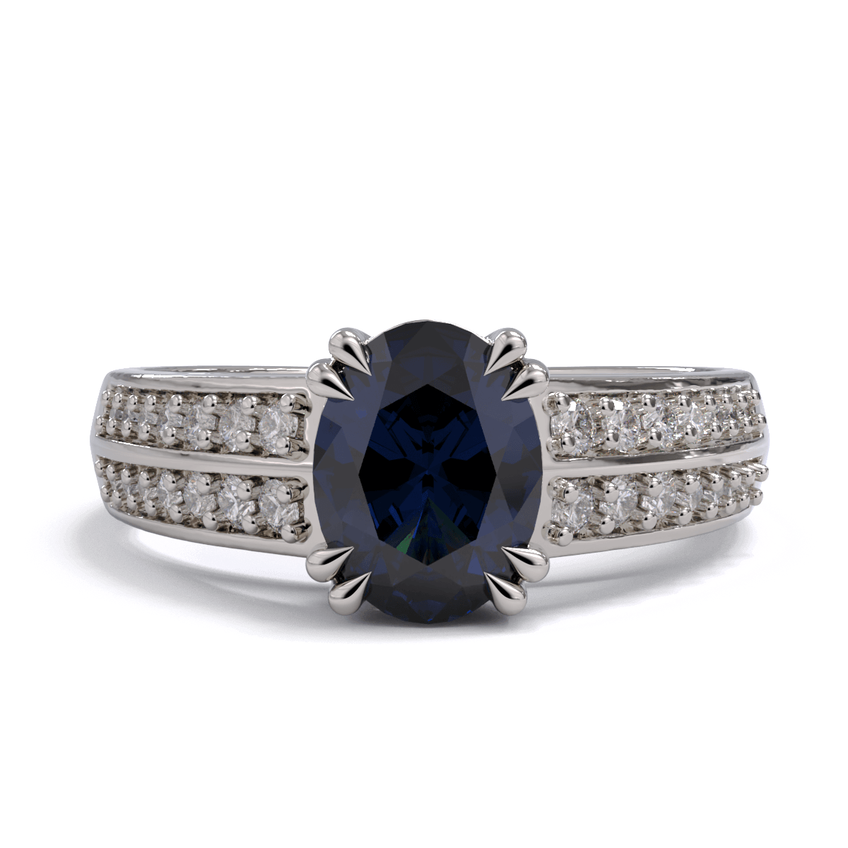 Rafaella Sapphire and Diamond Engagement Ring