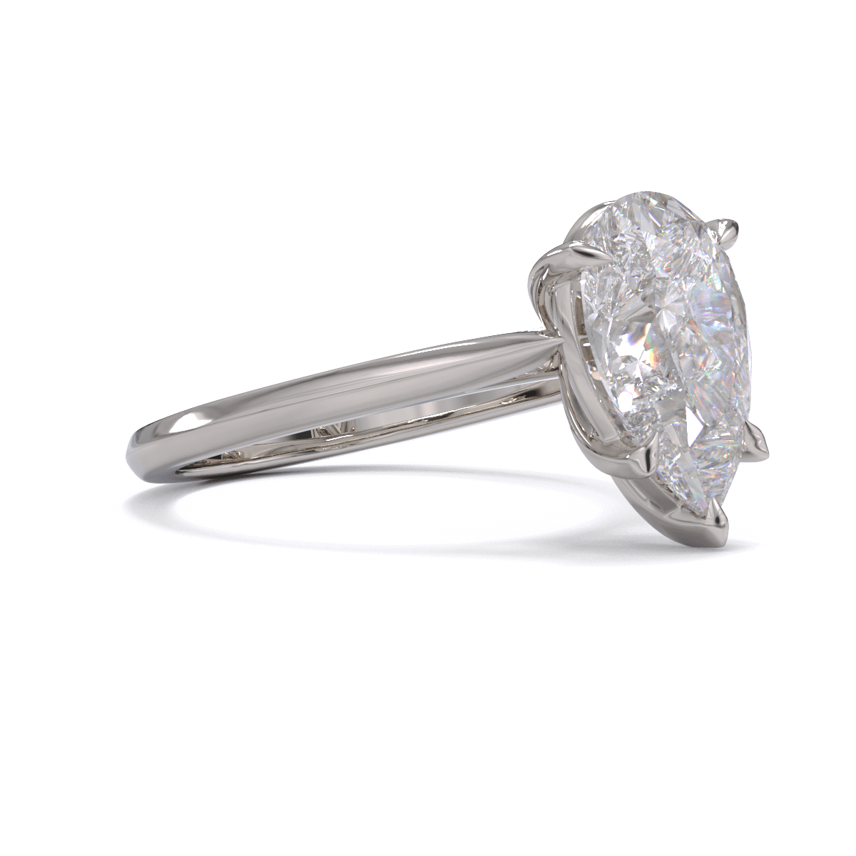 Georgina Pear Cut Diamond Solitaire