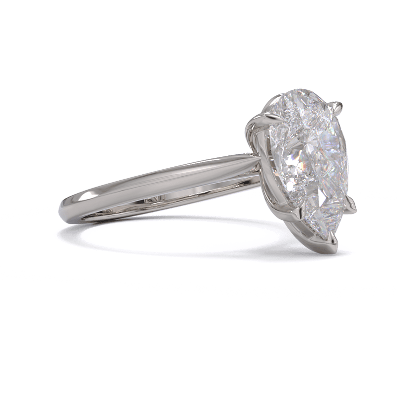 Georgina Pear Cut Diamond Solitaire