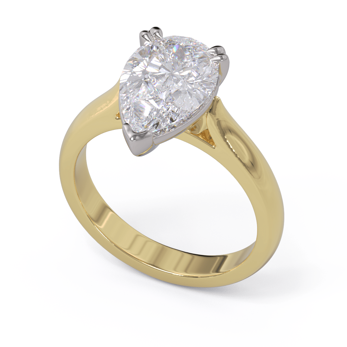 Ivy Pear Cut Diamond Solitaire