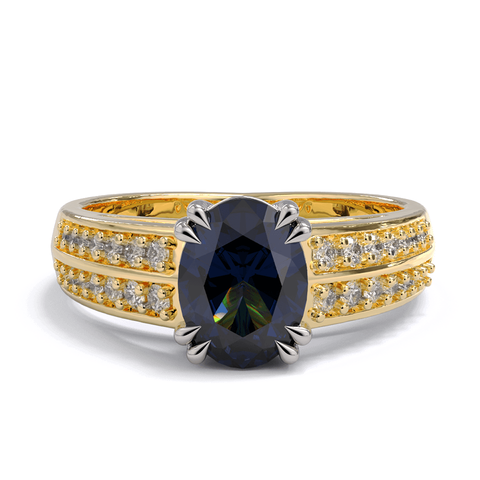 Rafaella Sapphire and Diamond Engagement Ring