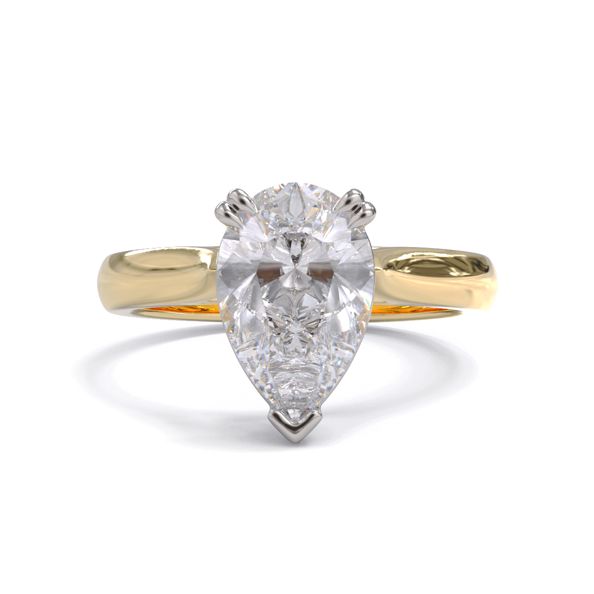Georgina Pear Cut Diamond Solitaire