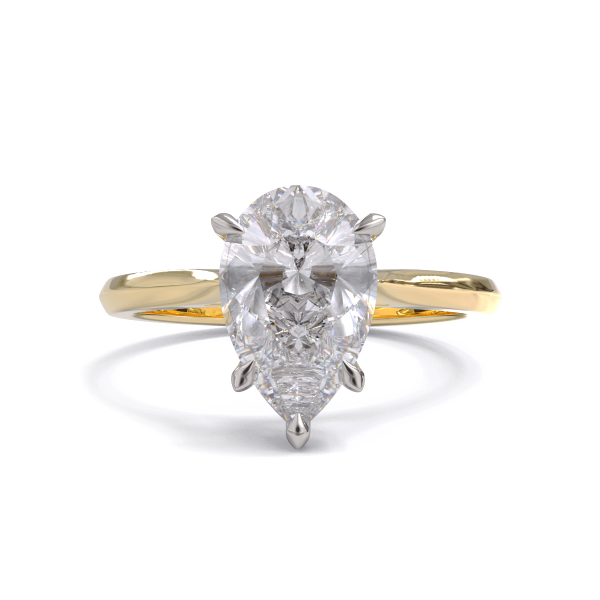 Georgina Pear Cut Diamond Solitaire