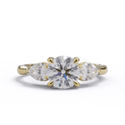 Diamond Trio Engagement ring in 18ct Yellow Gold handcrafted by our Master Jewellers in Auckland NZ