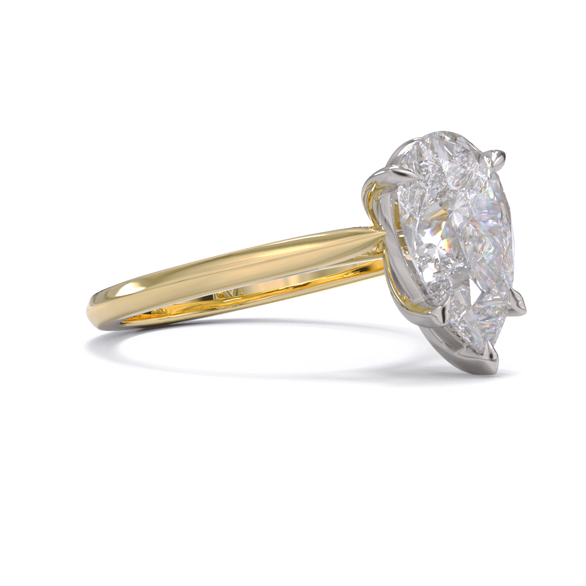 Georgina Pear Cut Diamond Solitaire